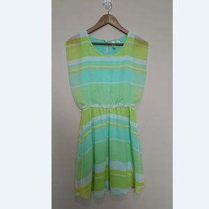 Tacera Polyester Turquoise Sun Dress - Size Small